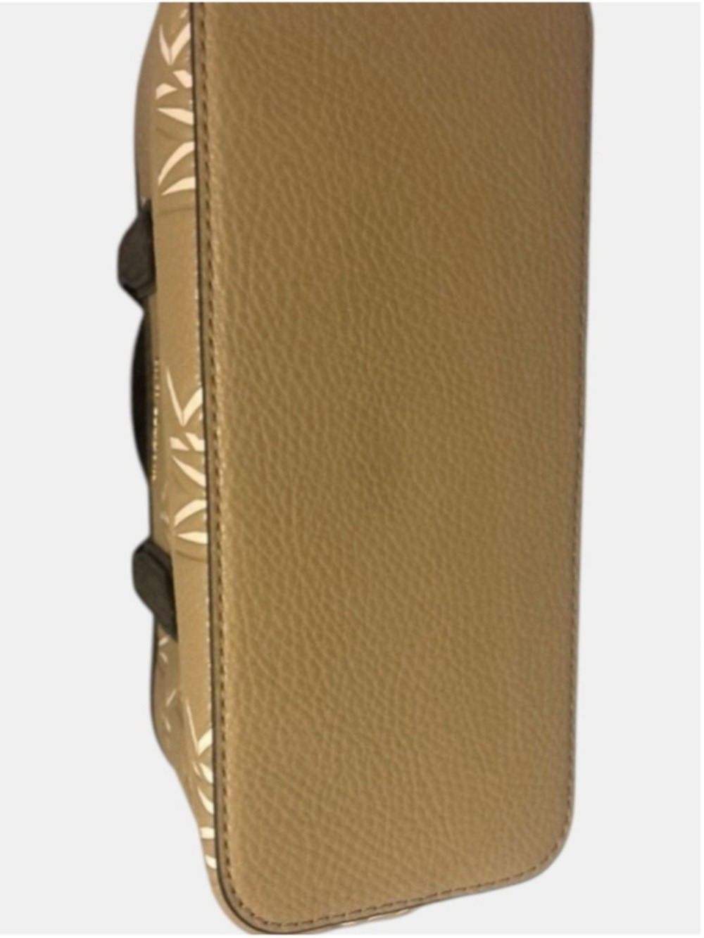 Michael Kors Eliza Small Embossed Tote & Matching Wallet Camel Brown Tan Logo - Picture 10 of 15